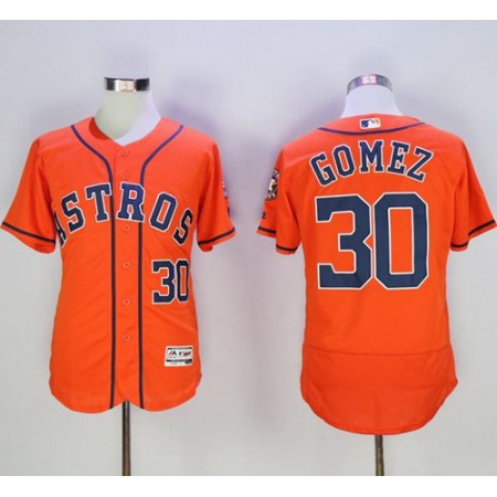 Astros #30 Carlos Gomez Orange Flexbase Authentic Collection Stitched MLB Jersey