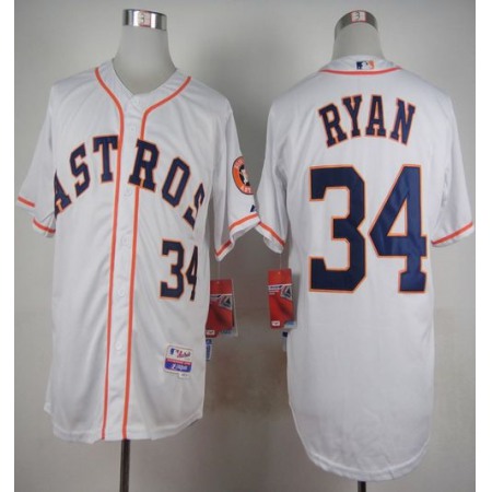 Astros #34 Nolan Ryan White Cool Base Stitched MLB Jersey