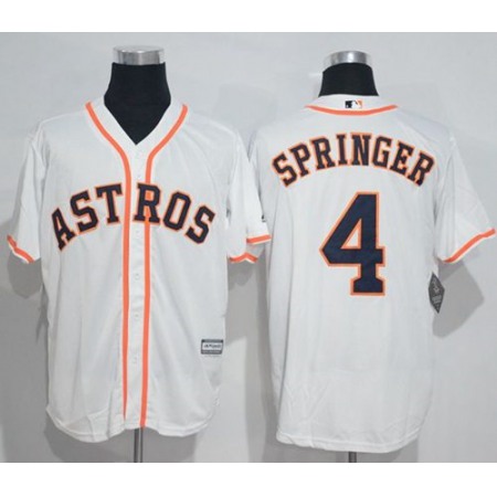 Astros #4 George Springer White New Cool Base Stitched MLB Jersey