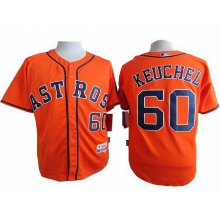 Astros #60 Dallas Keuchel Orange Cool Base Stitched MLB Jersey