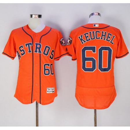 Astros #60 Dallas Keuchel Orange Flexbase Authentic Collection Stitched MLB Jersey