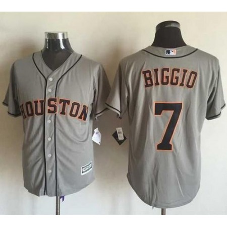 Astros #7 Craig Biggio Grey New Cool Base Stitched MLB Jersey