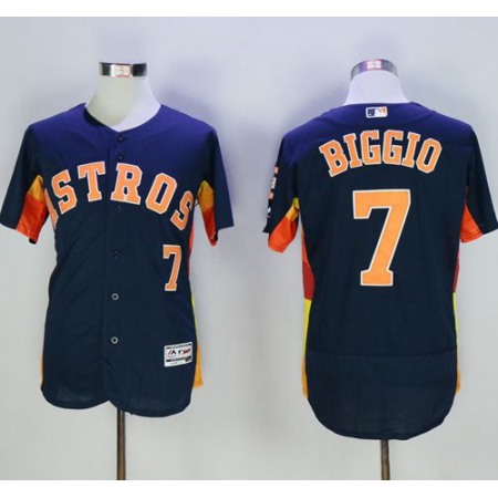 Astros #7 Craig Biggio Navy Blue Flexbase Authentic Collection Stitched MLB Jersey