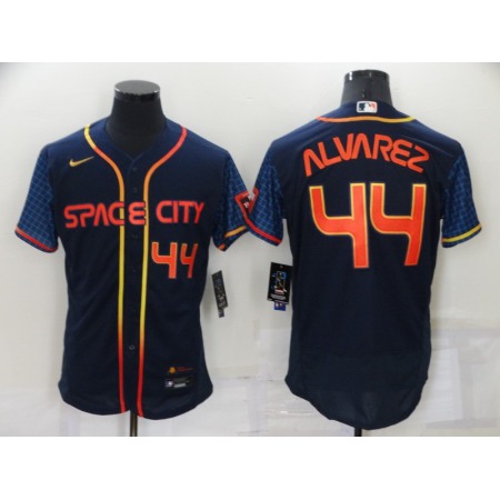 Men's Houston Astros #44 Yordan Alvarez 2022 Navy City Connect Flex Base Stitched Baseball Jersey