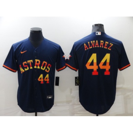 Men's Houston Astros #44 Yordan Alvarez 2022 Navy Cool Base Stitched Jersey