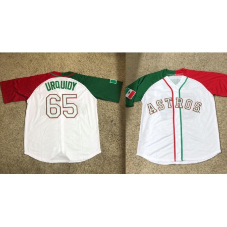 Men's Houston Astros #65 Jose Urquidy Mexican Heritage Culture Night Stitched Jersey