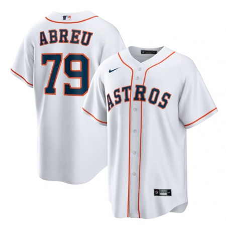 Men's Houston Astros #79 Jose Abreu White Cool Base Stitched Jersey