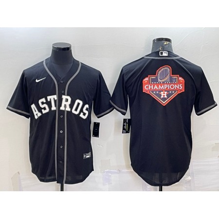 Men's Houston Astros Black 2022 World Series Champions Team Big Logo Cool Base Stitched Jersey