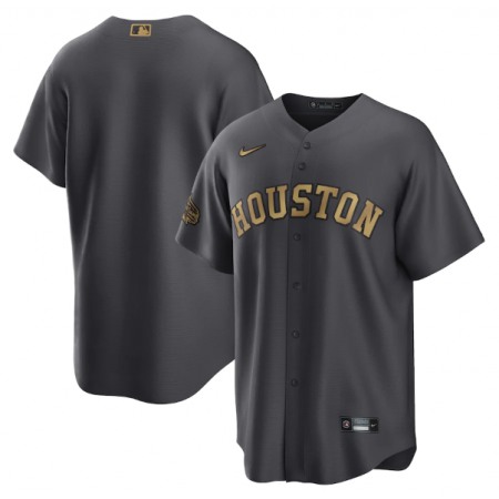 Men's Houston Astros Blank 2022 All-Star CharcoalCool Base Stitched Baseball Jersey