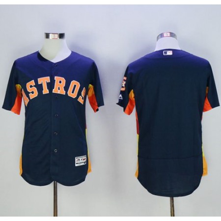 Astros Blank Navy Blue Flexbase Authentic Collection Stitched MLB Jersey