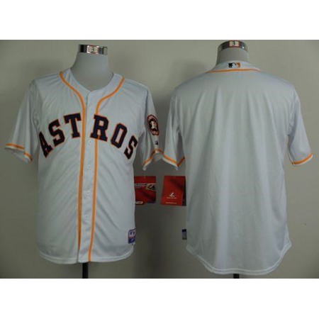 Astros Blank White Cool Base Stitched MLB Jersey