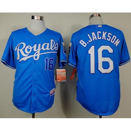 Royals #16 Bo Jackson Light Blue Alternate Cool Base Stitched MLB Jersey