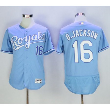 Royals #16 Bo Jackson Light Blue Flexbase Authentic Collection Stitched MLB Jersey