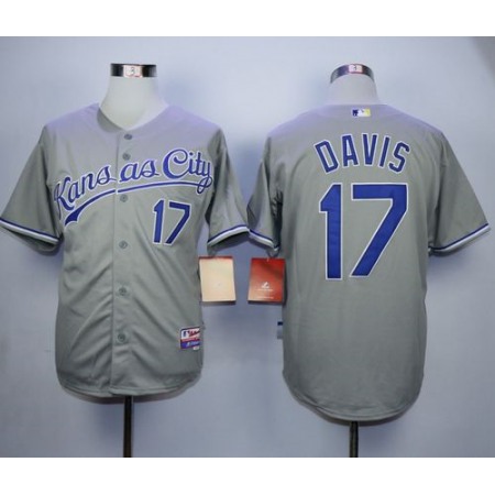 Royals #17 Wade Davis Grey Cool Base Stitched MLB Jersey
