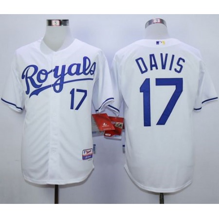 Royals #17 Wade Davis White Cool Base Stitched MLB Jersey