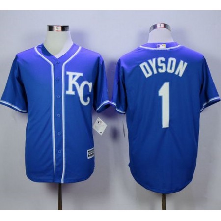 Royals #1 Jarrod Dyson Blue Alternate 2 New Cool Base Stitched MLB Jersey