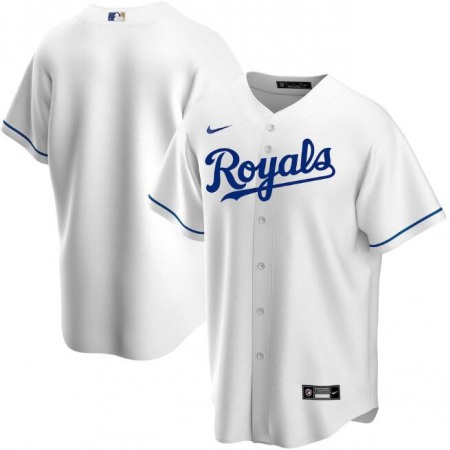 Men's Kansas City Royals Blank White Cool Base Stitched Jersey
