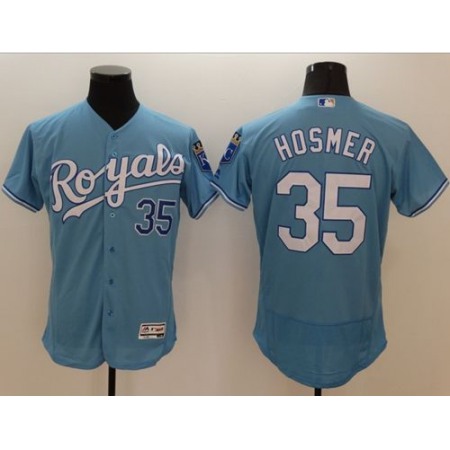 Royals #35 Eric Hosmer Light Blue Flexbase Authentic Collection Stitched MLB Jersey