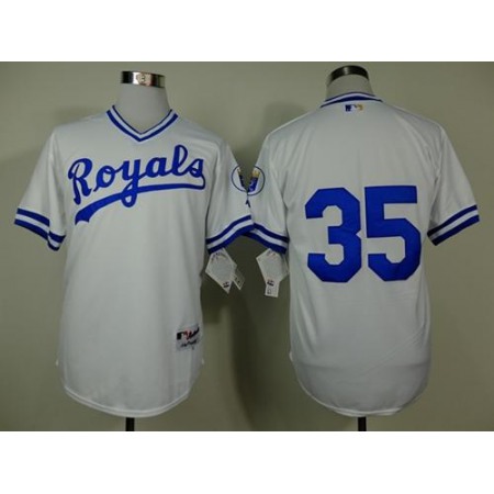 Royals #35 Eric Hosmer White 1974 Turn Back The Clock Stitched MLB Jersey
