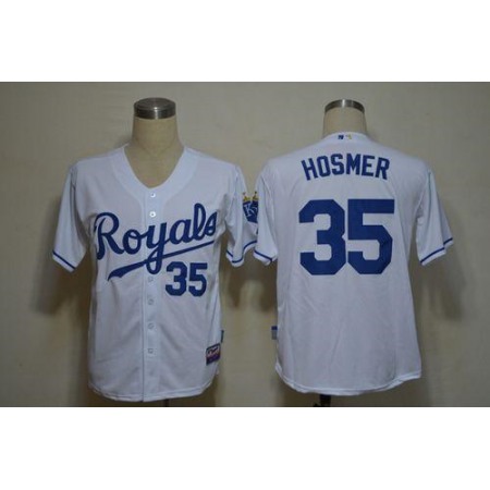 Royals #35 Eric Hosmer White Cool Base Stitched MLB Jersey