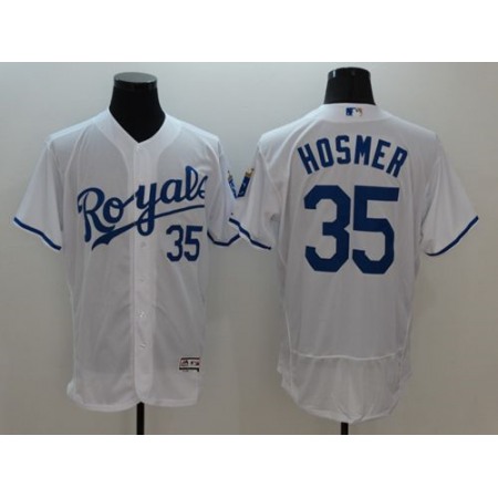 Royals #35 Eric Hosmer White Flexbase Authentic Collection Stitched MLB Jersey