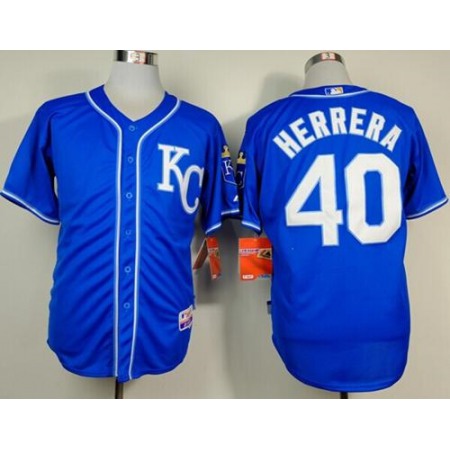 Royals #40 Kelvin Herrera Light Blue Alternate 2 Cool Base Stitched MLB Jersey