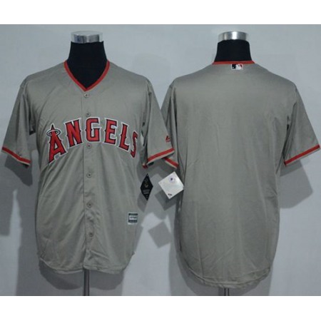 Angels of Anaheim Blank Grey New Cool Base Stitched MLB Jersey