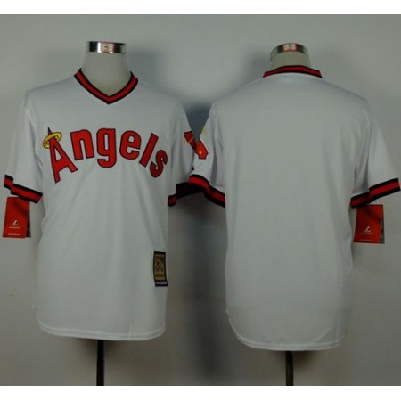 Angels of Anaheim Blank White 1980 Turn Back The Clock Stitched MLB Jersey