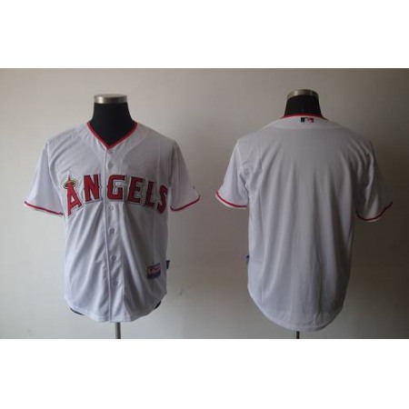 Angels of Anaheim Blank White Cool Base Stitched MLB Jersey