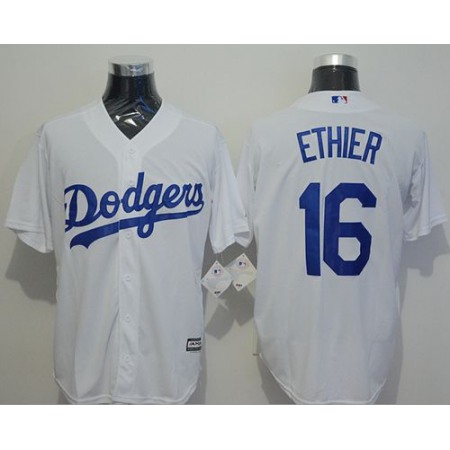 Dodgers #16 Andre Ethier White New Cool Base Stitched MLB Jersey
