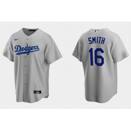 Men's Los Angeles Dodgers #16 Will Smith Grey Cool Base Stitched Jersey