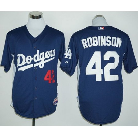 Dodgers #42 Jackie Robinson Navy Blue Cooperstown Stitched MLB Jersey