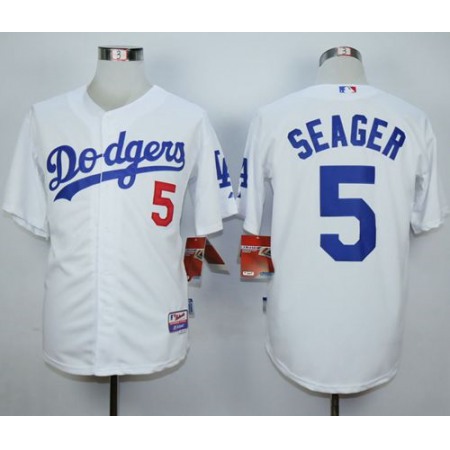 Dodgers #5 Corey Seager White Cool Base Stitched MLB Jersey