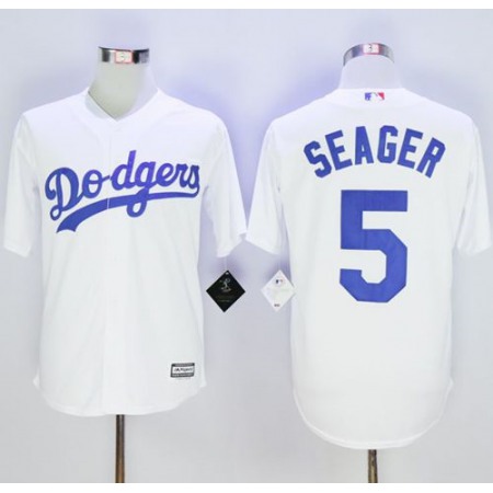 Dodgers #5 Corey Seager White New Cool Base Stitched MLB Jersey