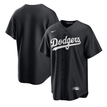 Men's Los Angeles Dodgers Blank Black Cool Base Stitched Baseball Jersey