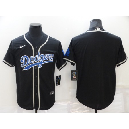 Men's Los Angeles Dodgers Blank Black Cool Base Stitched Baseball Jersey