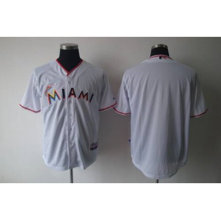 marlins #00 None Player White 2012 Home Stitched MLB Jersey