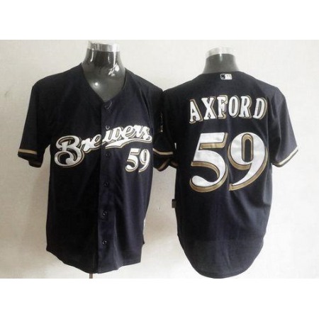Brewers #59 John Axford Blue Cool Base Stitched MLB Jersey