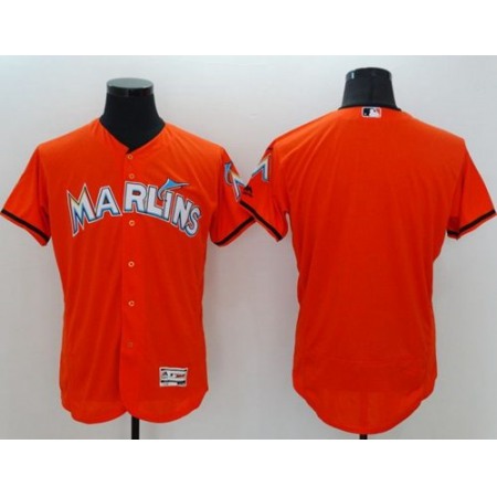 marlins Blank Orange Flexbase Authentic Collection Stitched MLB Jersey