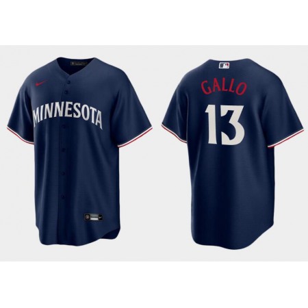 Men's Minnesota Twins #13 Joey Gallo Navy Cool Base Stitched Baseball Jersey