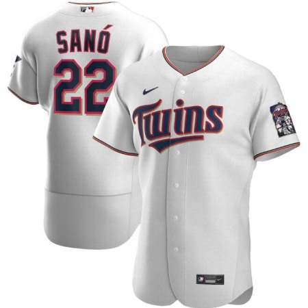 Men's Minnesota Twins #22 Miguel Sano White Flex Base Stitched MLB Jersey