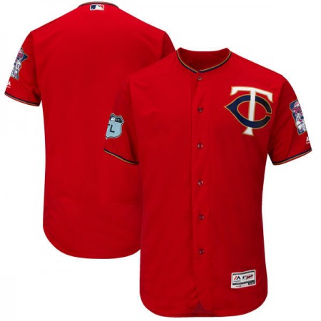 Men's Minnesota Twins Majestic Red 2017 Spring Training Authentic Flex Base Team Stitched MLB Jersey