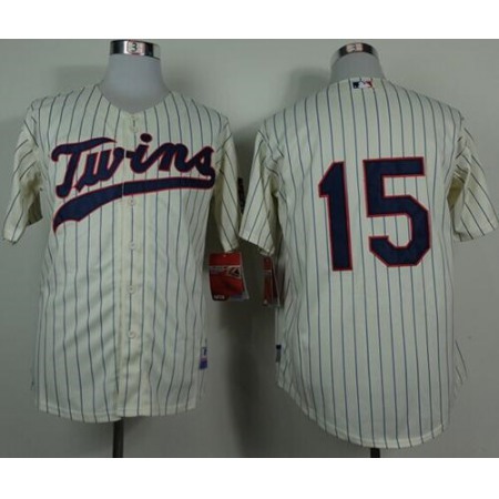 Twins #15 Glen Perkins Cream Cool Base Stitched MLB Jersey