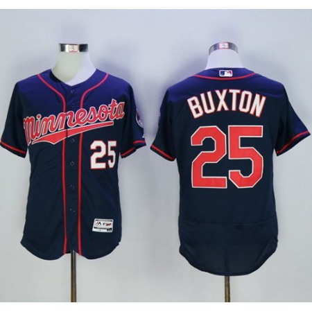 Twins #25 Byron Buxton Navy Blue Flexbase Authentic Collection Stitched MLB Jersey