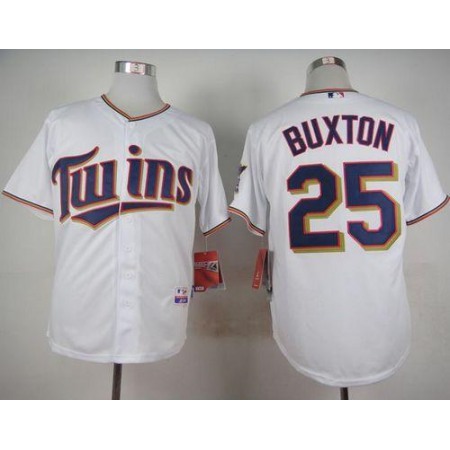 Twins #25 Byron Buxton White Cool Base Stitched MLB Jersey