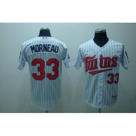 Twins #33 Justin Morneau Stitched White MLB Jersey