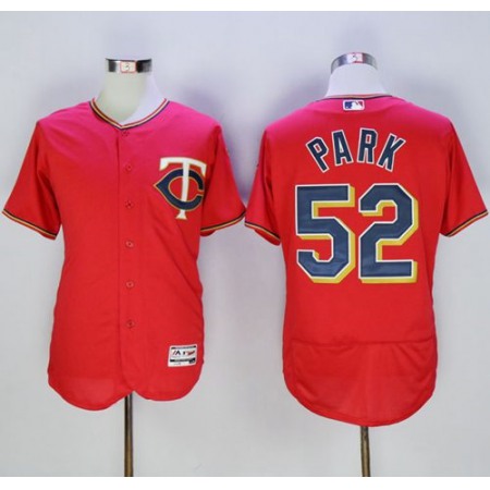 Twins #52 Byung-Ho Park Red Flexbase Authentic Collection Stitched MLB Jersey