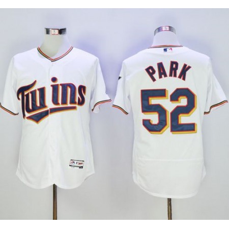 Twins #52 Byung-Ho Park White Flexbase Authentic Collection Stitched MLB Jersey