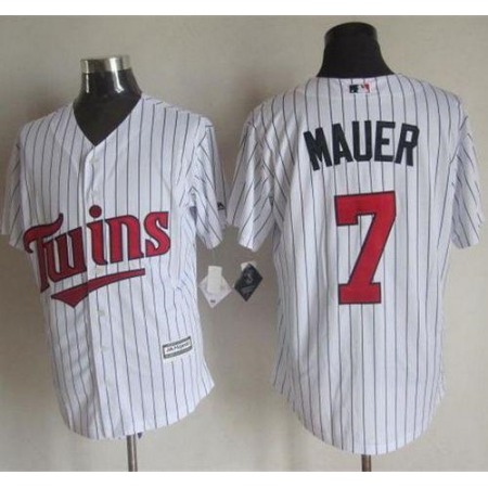Twins #7 Joe Mauer White New Cool Base Stitched MLB Jersey