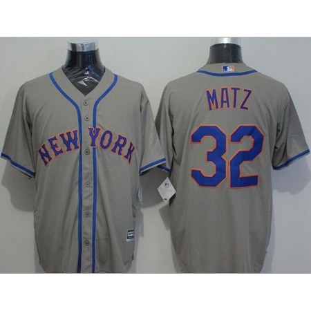 Mets #32 Steven Matz Grey New Cool Base Stitched MLB Jersey